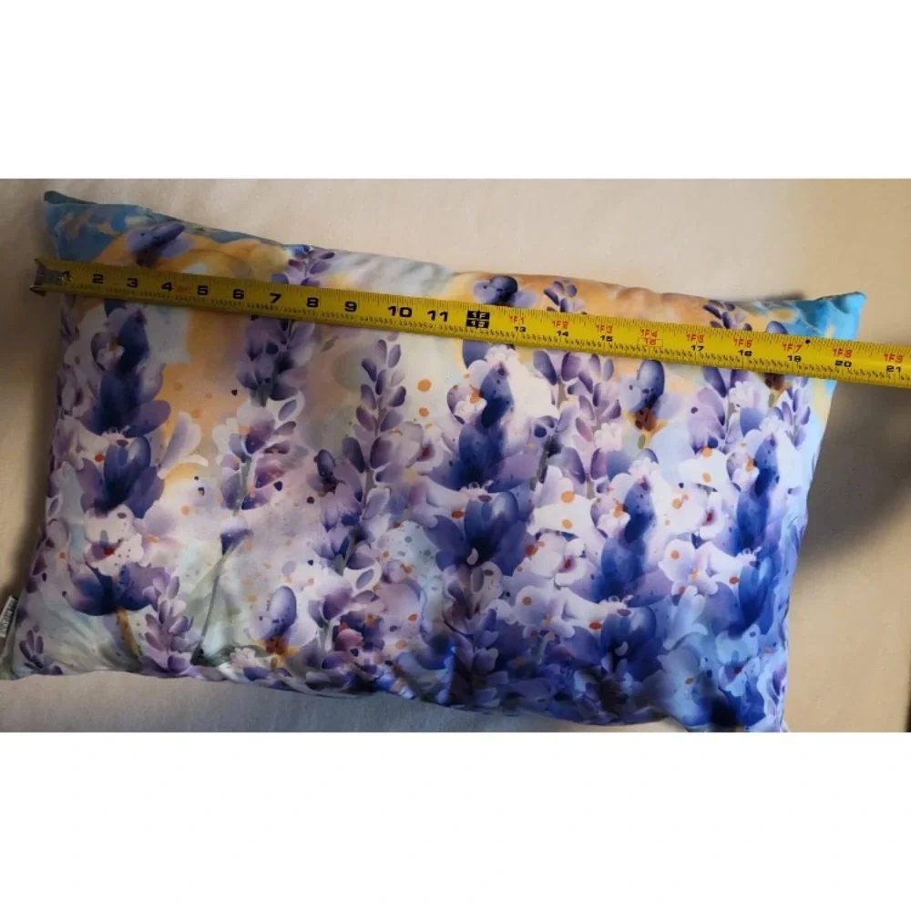 Macodesign Lumbar Throw Pillow Purple Flower Collection Poland Decor Vibrant